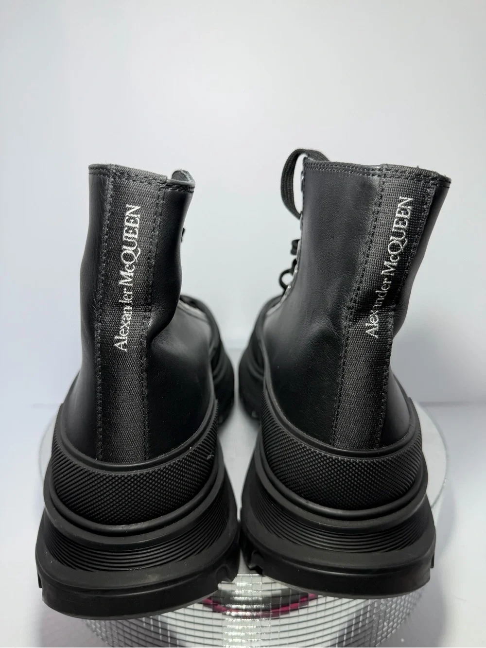 Alexander  McQueen  men’s Black High-Top Platform Boots size 42/9 new w/out tags